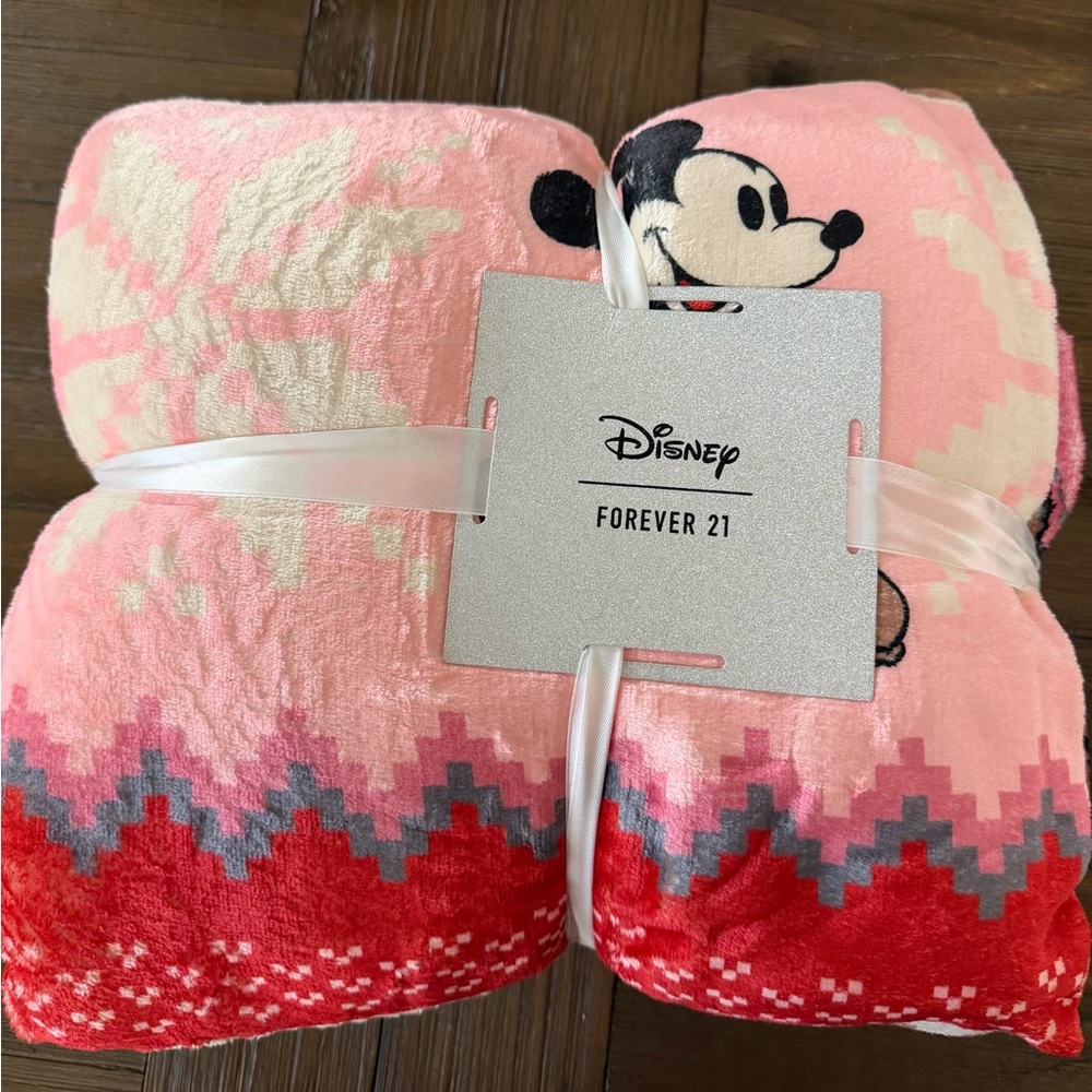 Forever 21 Disney Pink and Red Throw Blanket
